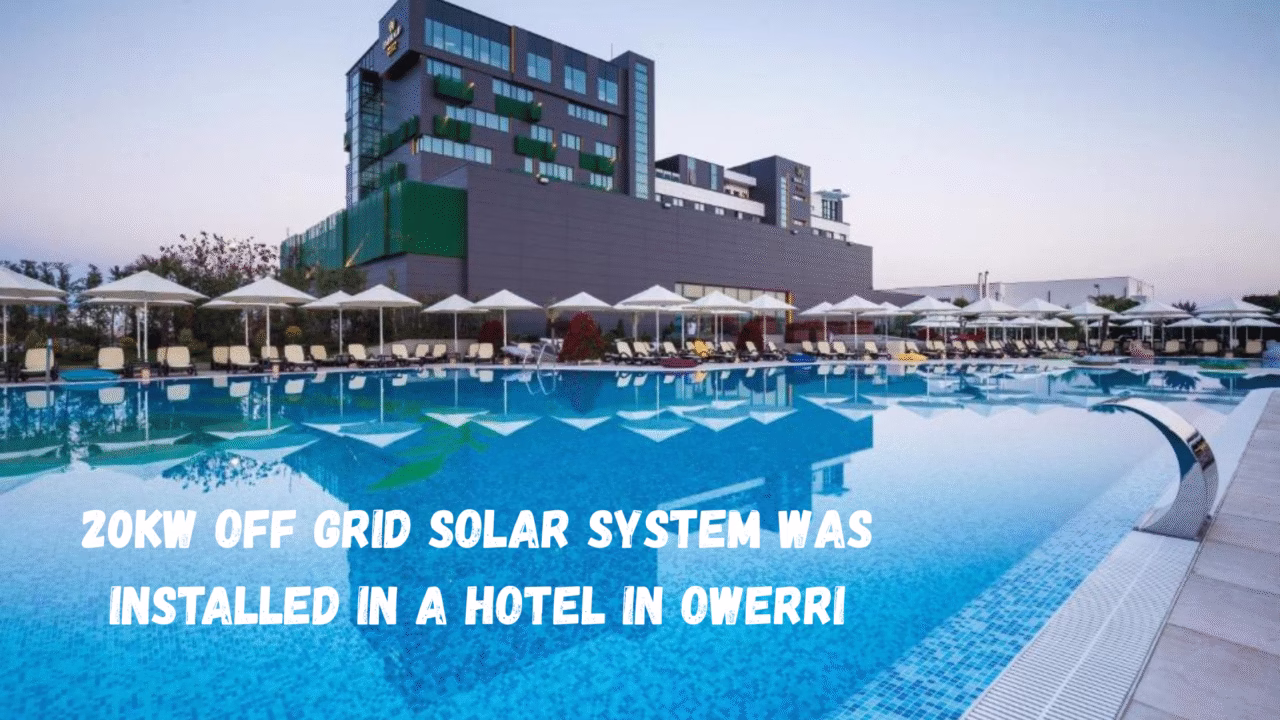 See how a complete 20kW off grid solar system was installed in a hotel in Owerri.