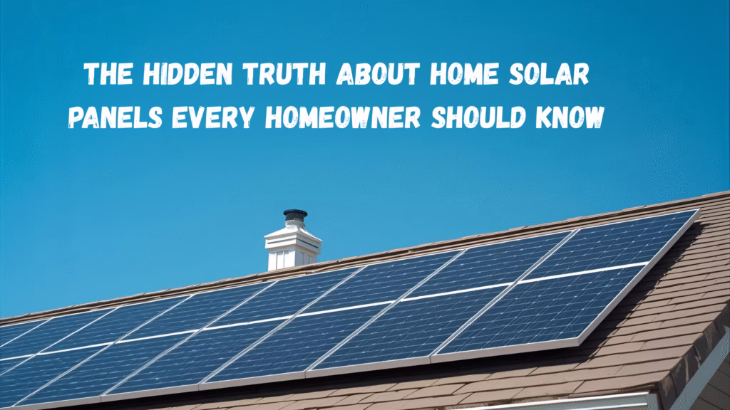 The Hidden Truth About Home Solar Panels Every Homeowner Should Know