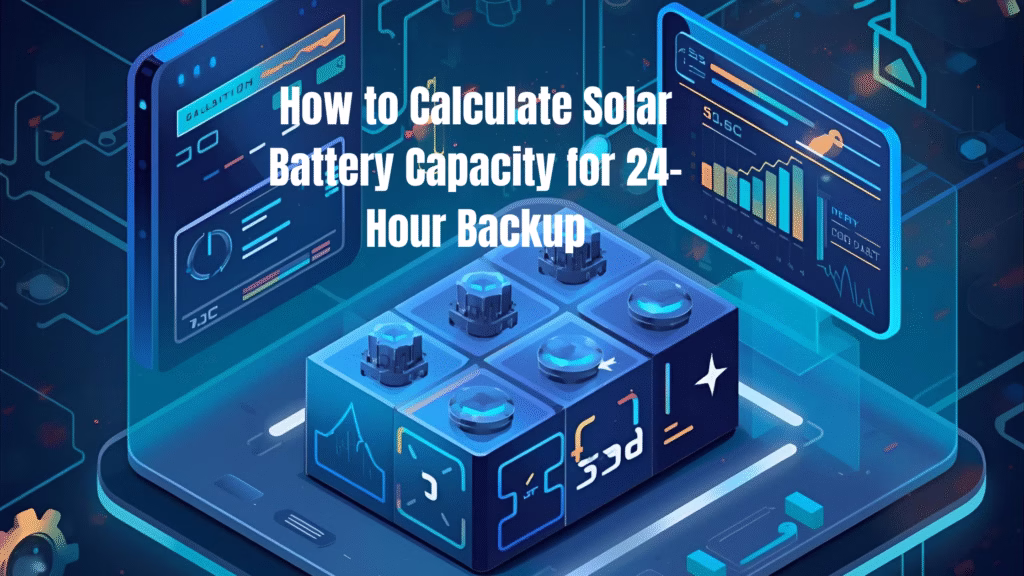 How to Calculate Solar Battery Capacity for 24-Hour Backup (2025 Guide + Free Calculator)