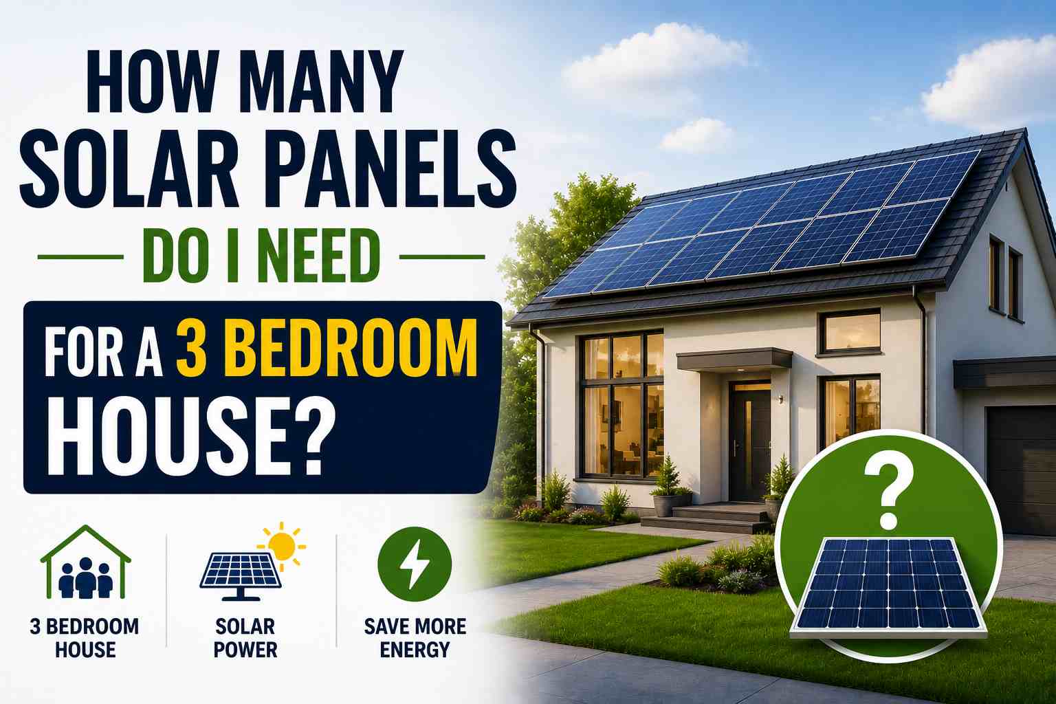 How Many Solar Panels Do I Need for a 3 Bedroom House
