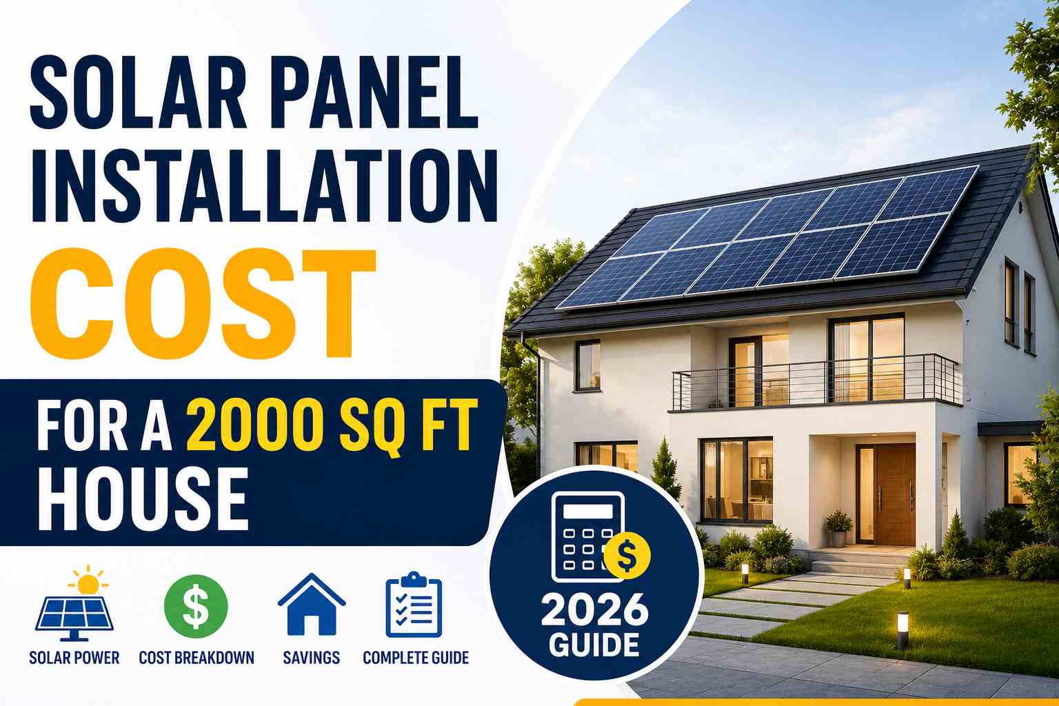 Solar Panel Installation Cost for a 2000 Sq Ft House