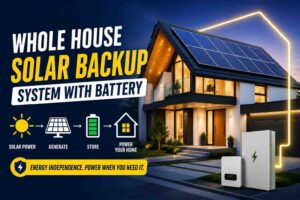 Whole House Solar Backup System with Battery