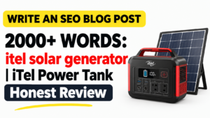 itel solar generator