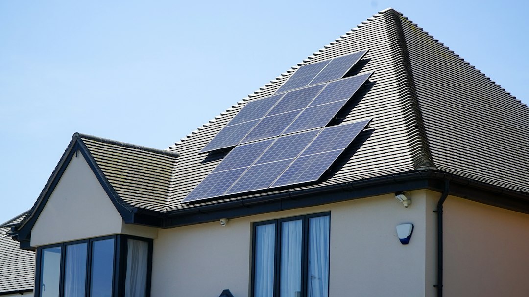 Solar panels installed on a residential roof
